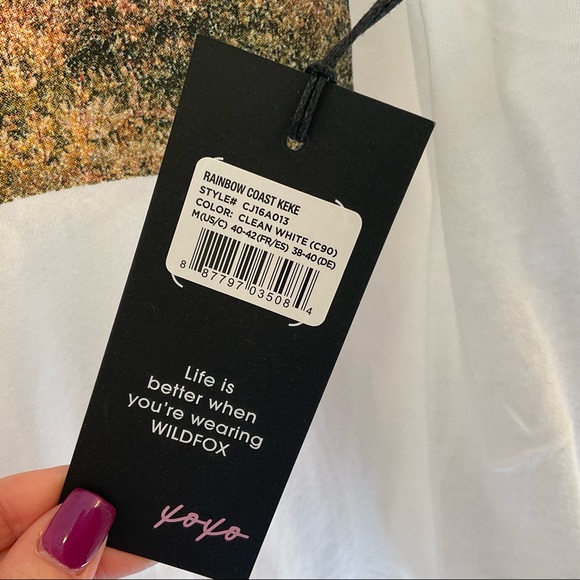 Wildfox Rainbow Coast Keke T-Shirt - NWT - Medium - Picture 6 of 9